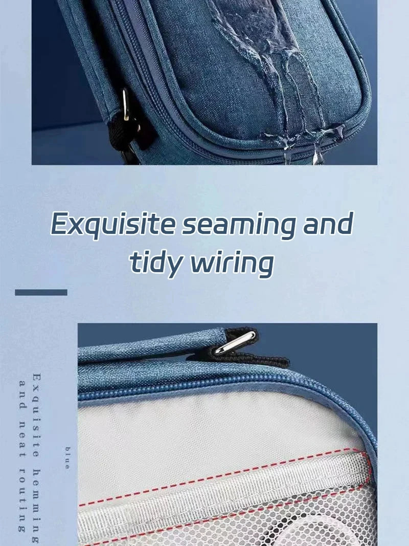 Portable Large Capacity Pencil Case Upper Pen Box Multifunctional Stationery Bag Boy Back to School Office Supplies Stationery
