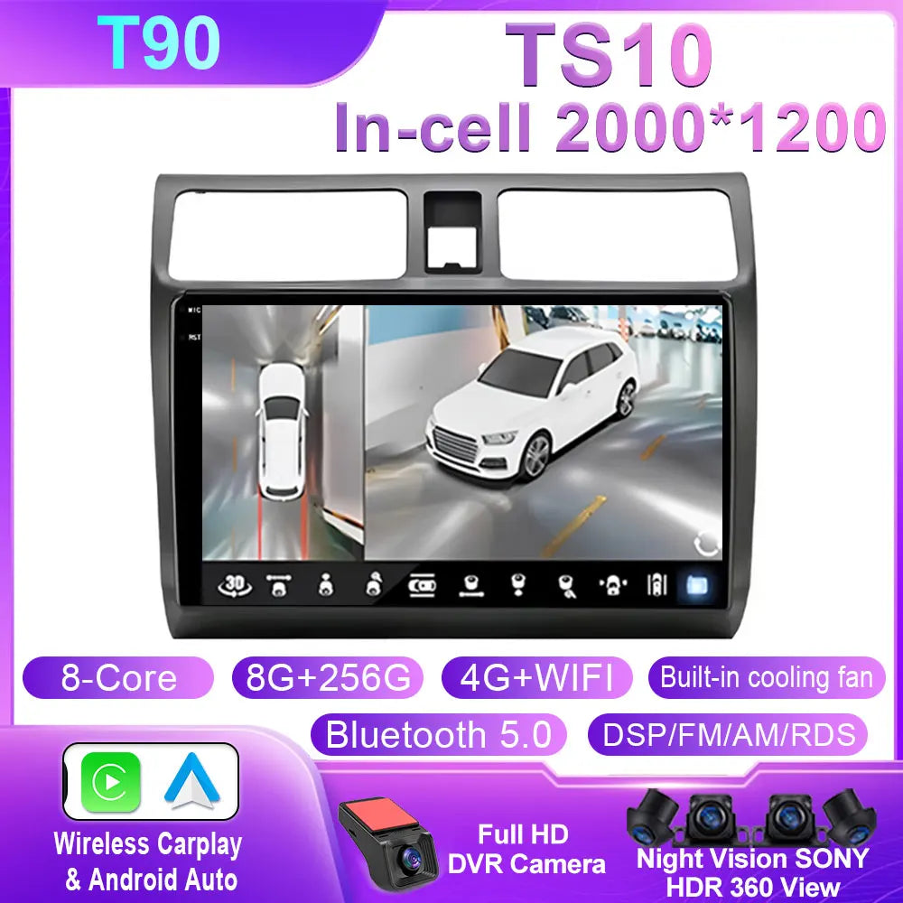 Android 16 Car Radio For Suzuki Swift 2003 - 2006 2007 2008 2009 2010 Multimedia Player Stereo Carplay AUTO Head Unit WIFI 4G BT