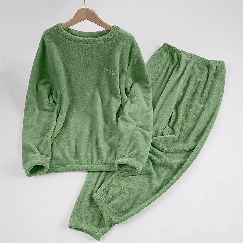 Women's Coral Fleece Pajama Set - Loose Two-Piece Loungewear - photo 7