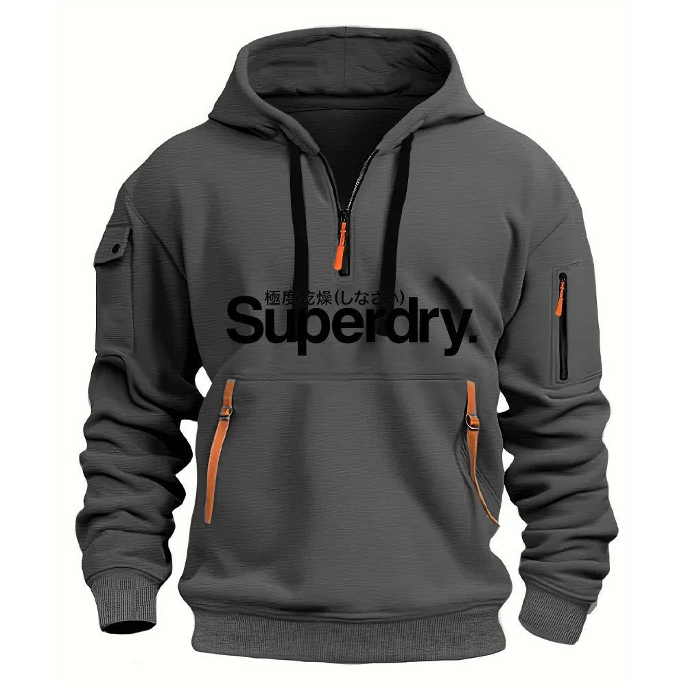 Men's Hooded Sweatshirt, Loose Pullover Hoodie