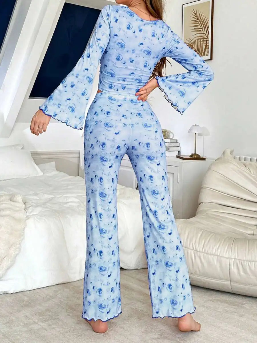 Women's pyjama set, sleep shirt and pants — view 18 of 26