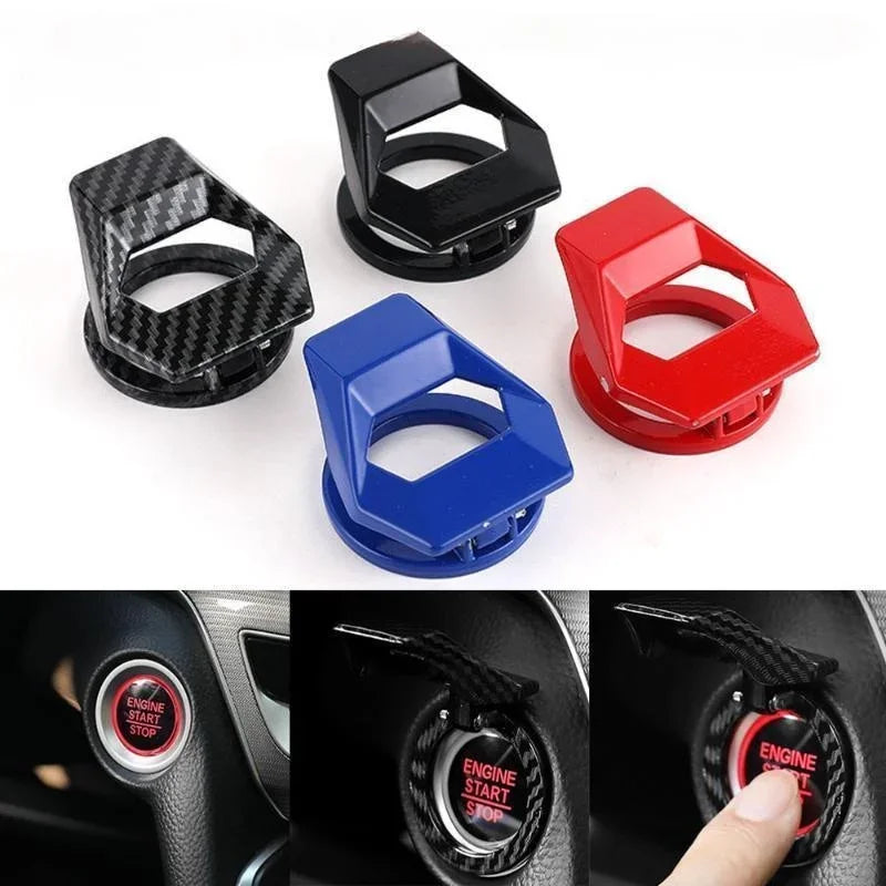 Car Engine Start Stop Switch Button Protective Cover, Anti Scratch Car Interior Design Car Product Accessories