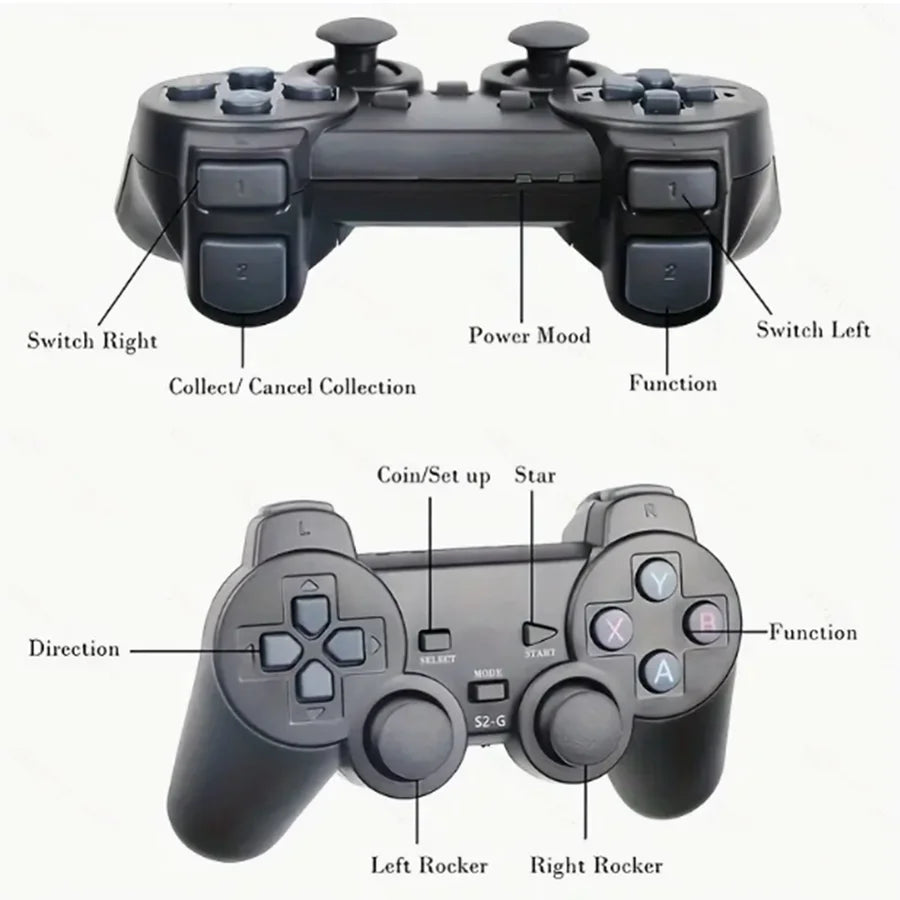 Basix 4K Retro Gaming Stick – 20,000+ Games, 64GB, 2.4G Dual Wireless Controllers | Thanksgiving Gift