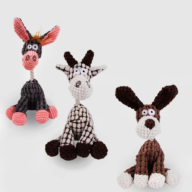 Donkey Plush Dog Toy - Durable Squeaky Toy for Large Dogs – photo 6