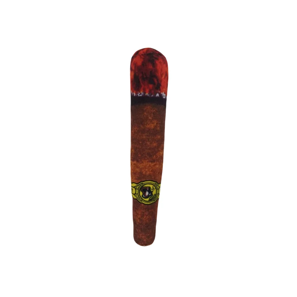 Squeaky Plush Cigar Dog Toy