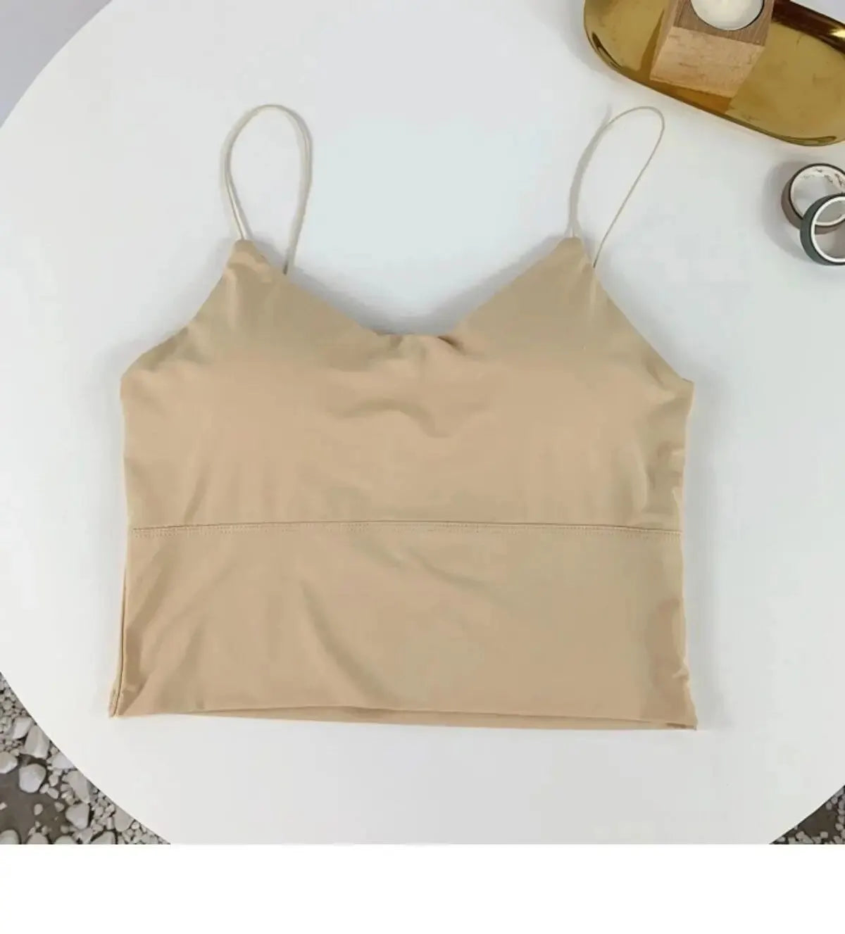 Women's Seamless Ice-Silk Camisole — Padded Bralette Tank Top