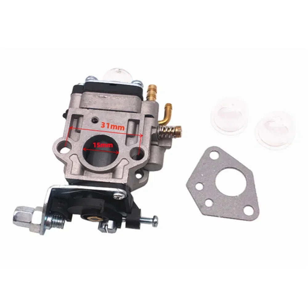 15mm Carburetor Kit For Brushcutter 43cc 49cc 52cc Brush Cutter with Seal Hose Spark Plug Petrol Filter Replacement Parts 40-5