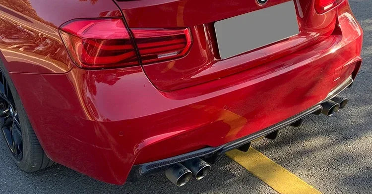 Carbon Fiber Rear Bumper Lip Trunk Wing MP M4 PSM Style Roof Spoiler Kit For BMW 3 Series F30 F31 F35 2026-2026 Gloss Black