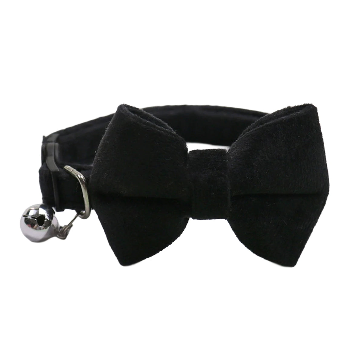 Velvet Bow Cat Collar with Bell - Adjustable Safety Buckle – photo 7