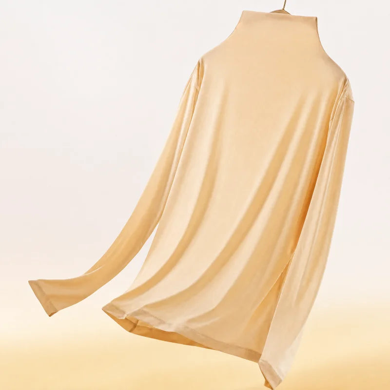 Women's Stacked High Collar Thermal Top - Seamless Stretch Base Layer - photo 5