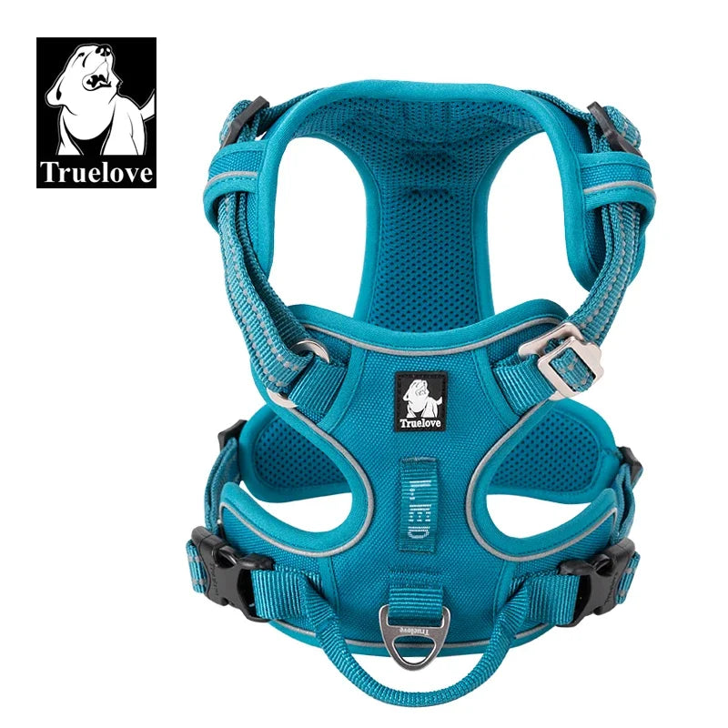 Truelove Reflective No-Pull Dog Harness – Adjustable Nylon Vest for Medium & Large Dogs | XS–XL (7 Colors)