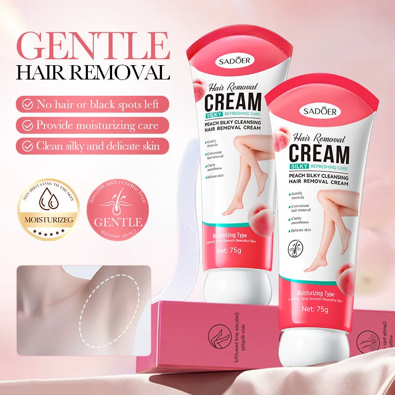 Hair Removal Cream Painless Permanent Inhibitor Depilatory Hair Growth Face Arm Armpit Leg Intimate Area Woman Men Skin Care 75g