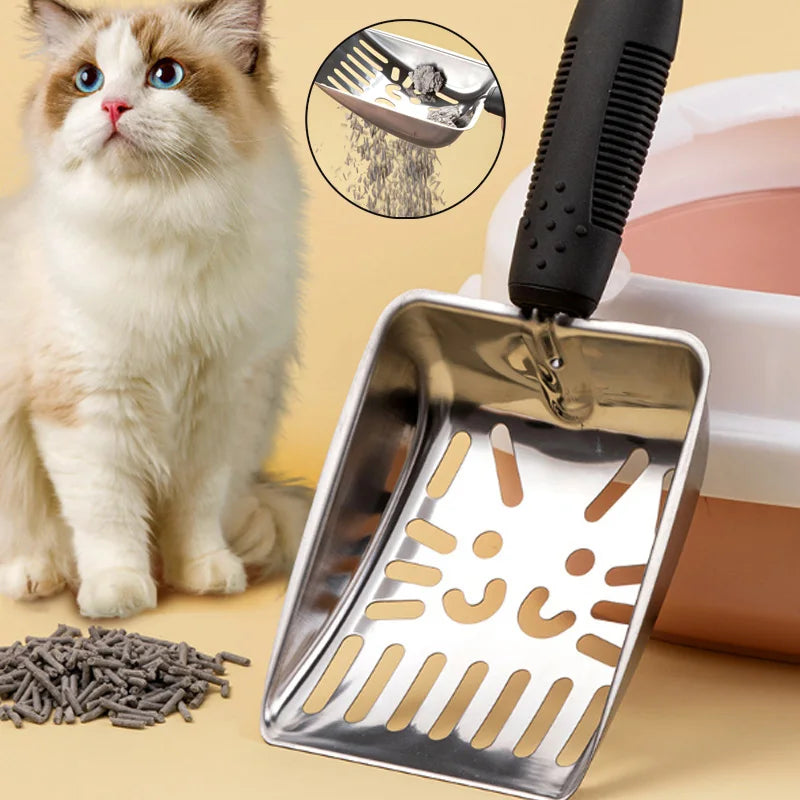 Stainless Steel Cat Litter Scoop - Washable Kitten Litter Shovel