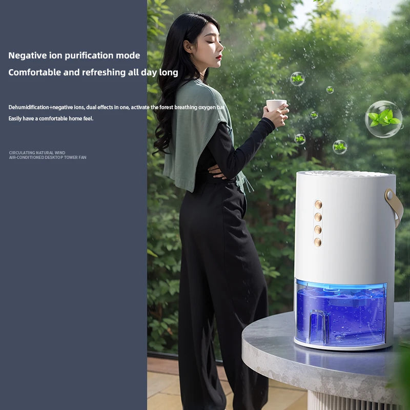 1000ml Dehumidifier Air Dryer for Home Office Negative ions Eliminate Damp Mold and Moisture Portable Air Dehumidifier EU US