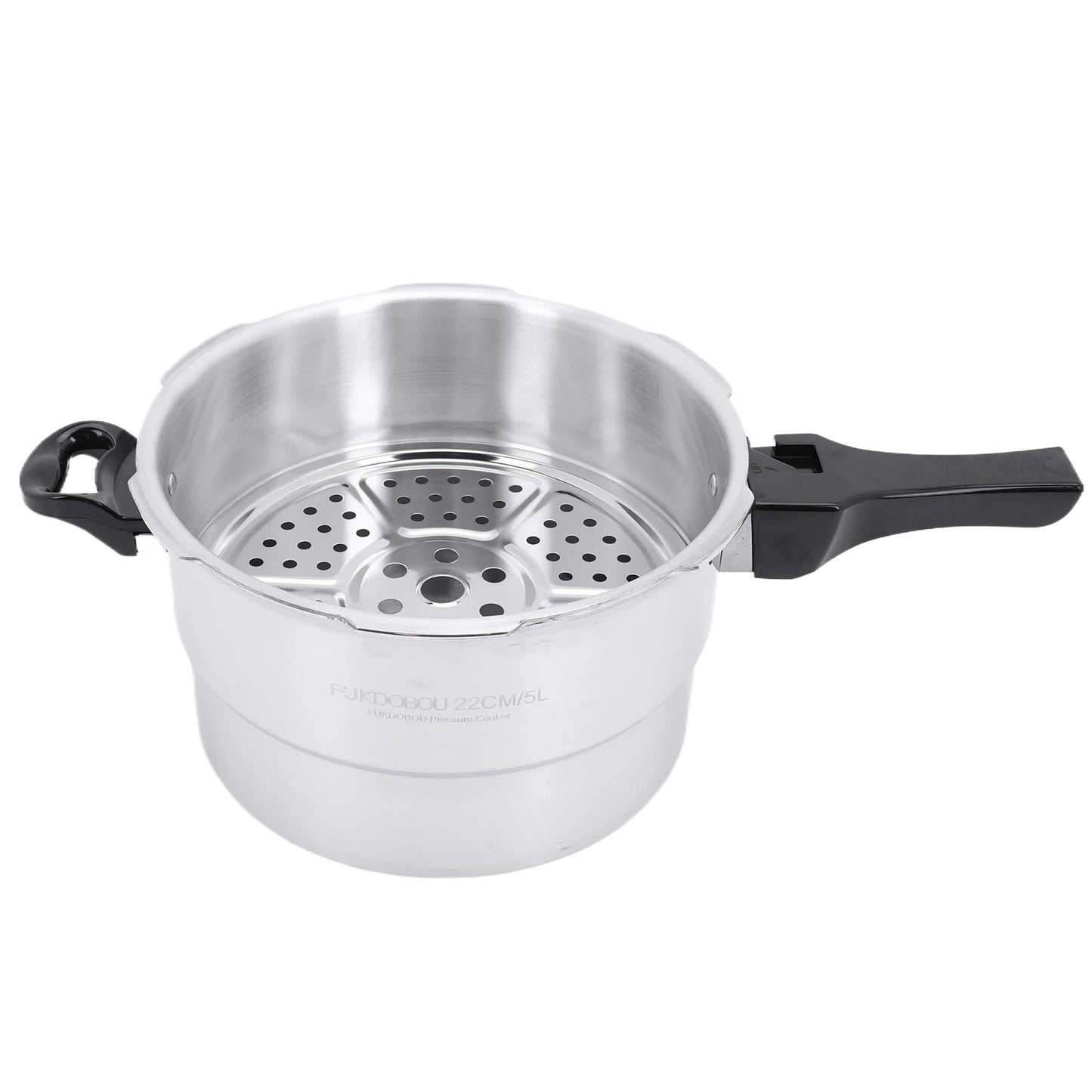 Large Aluminum Pressure Cooker with Steaming Plate - Fast Cooking