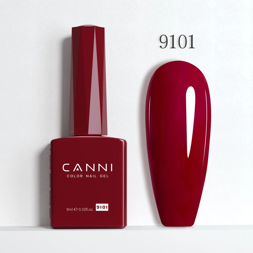 CANNI Gel Nail Polish TPO/HEMA FREE Gorgeous Christmas Red Color Winter Nails Full Coverage Soak Off UV LED Semi Permanent Gel
