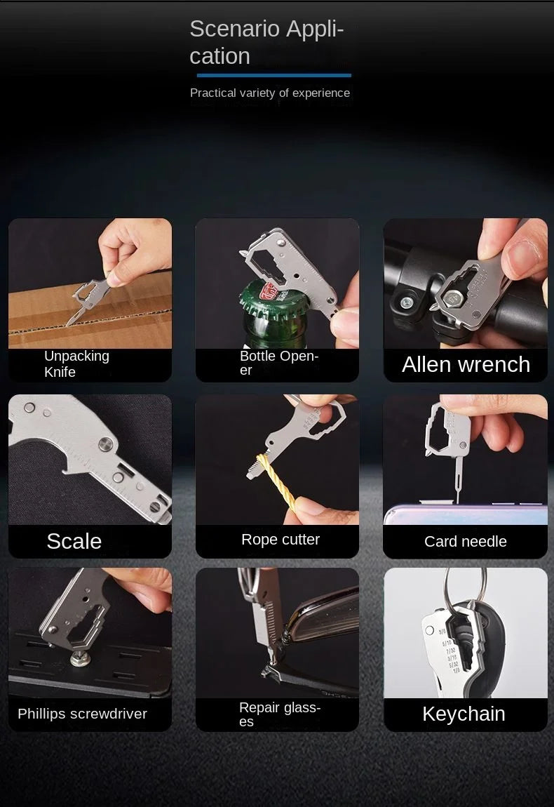 Mini Multifunctional Keychain Tool Card Stainless Steel Emergency Repair Tool Drone Repair Tool Essential Outdoor and Home Use
