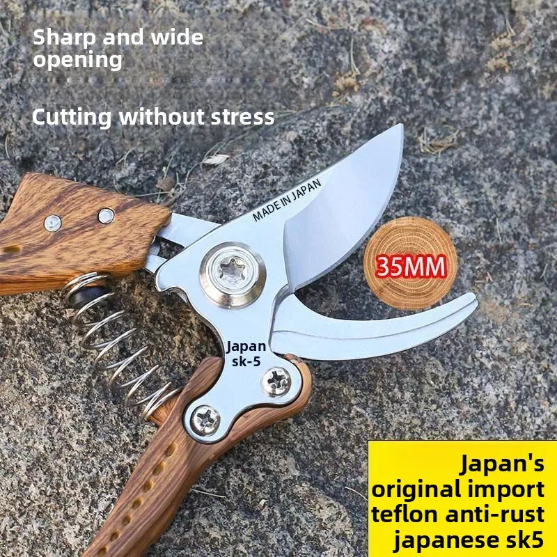 SK5 Steel Garden Pruning Shears – Heavy-Duty Fruit Tree & Thick Branch Flower Shears