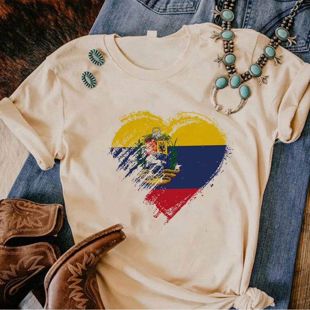 Venezuela tshirt women Japanese funny harajuku top female streetwear funny clothing