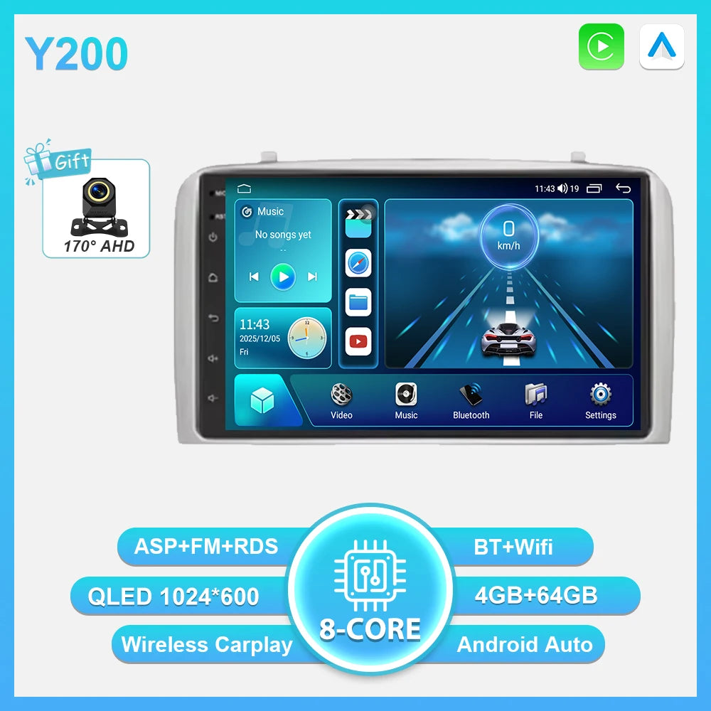 Android 16 Carplay For Alfa Romeo 147 GT 937 2000-2010 GPS Navigation Video Car Radio GPS Automotive Multimedia Car Monitor DVD