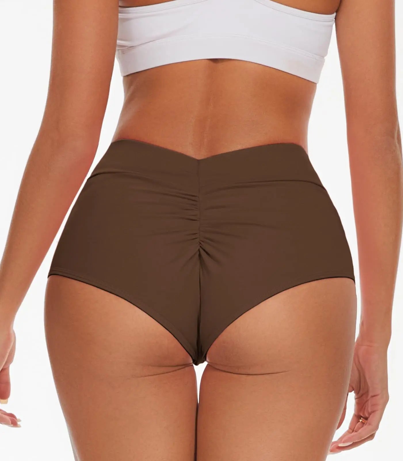 Womens Booty Shorts High Waist V Back Scrunch Workout Yoga Gym Shorts Dance Fitness Running Hot Pants Butt Lifting Rave Bottoms