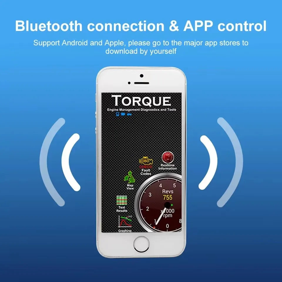 Mini ELM327 Bluetooth OBD2 Diagnostic Scanner (V1.5)
