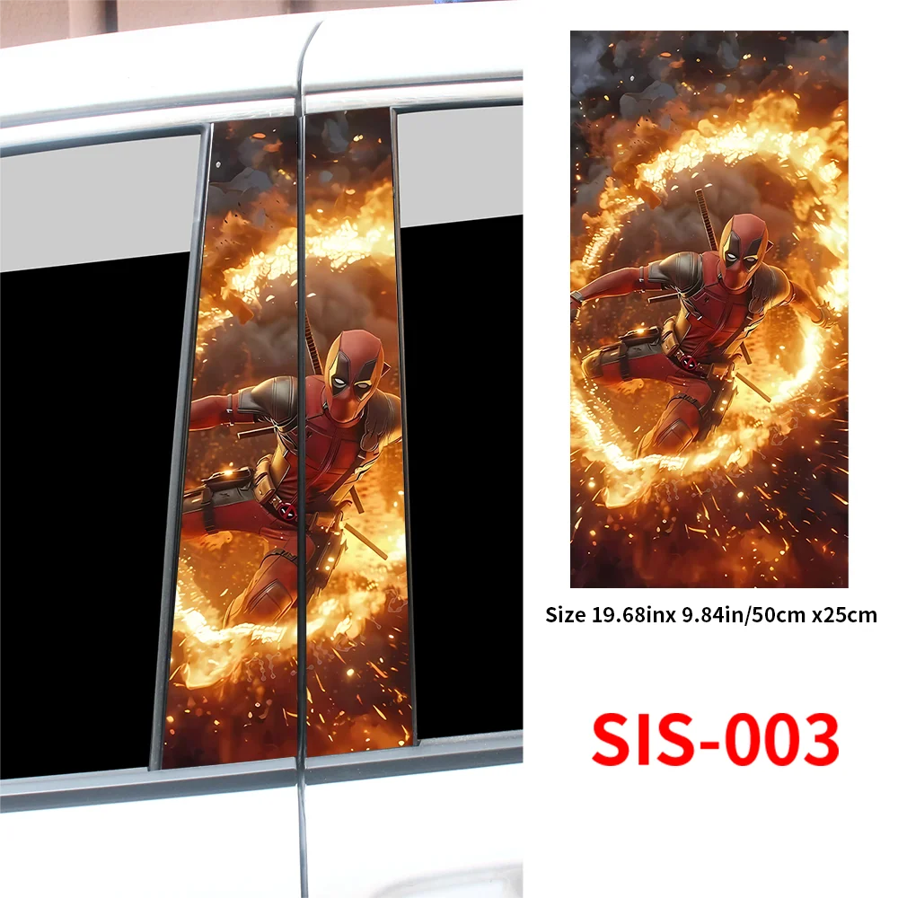 Anime Hero Car Stickers Auto B-pillar Car Center Column Decoration Cover Scratches Waterproof Sunscreen Vinyl Decals Accessories