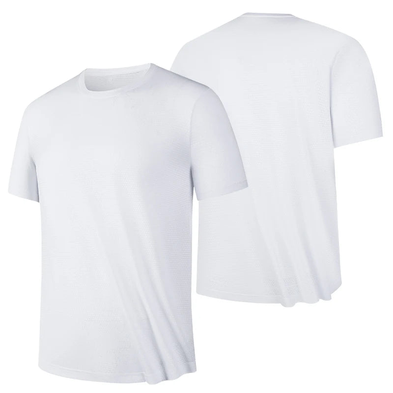Summer fashion fitness style Breathable casual men's short sleeve T-shirt Outdoor running sports quick drying T-shirt shirt Tops
