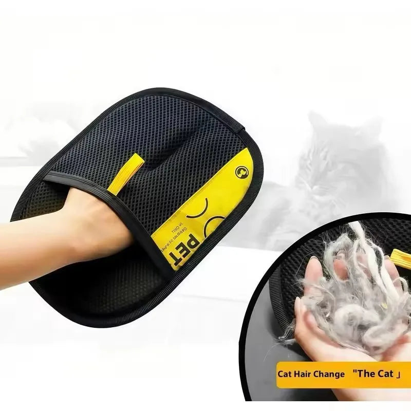 Electrostatic Pet Hair Remover Grooming Gloves – Reusable Washable with 2-in-1 Lint Roller Brush | 1, 2 or 5 Pack