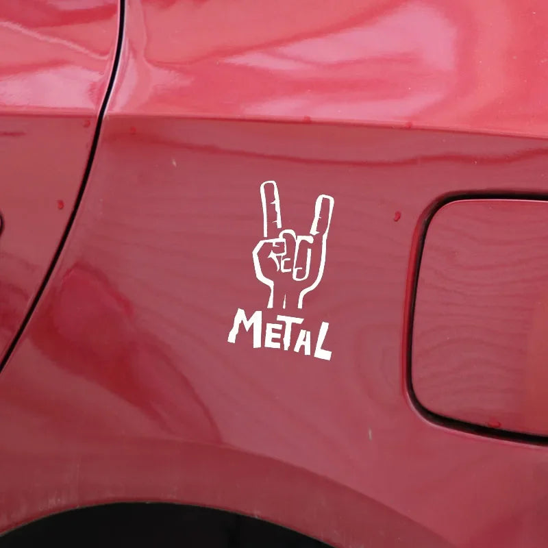 LYKX Enhance Your Ride with Heavy Metal Electric Bass Guitar Rock Car Sticker