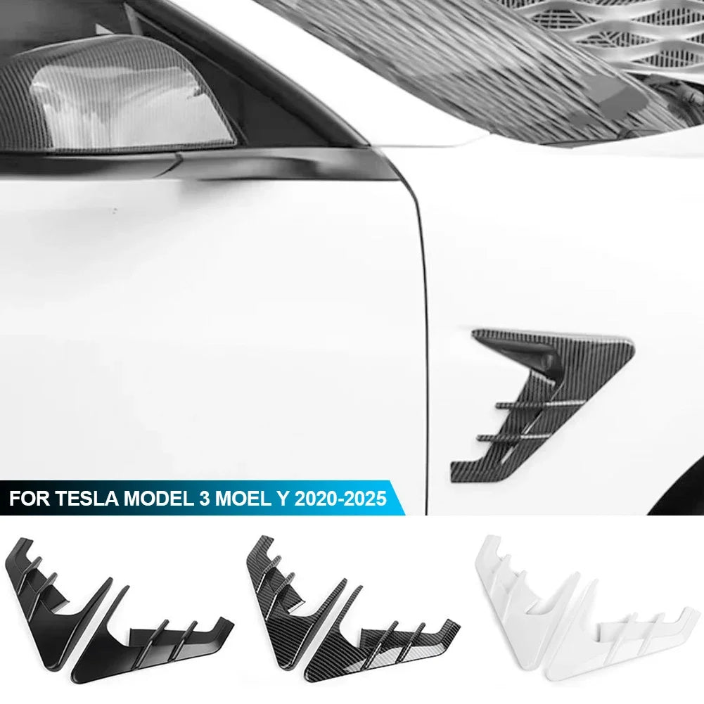 2Pcs Car Side Camera Protection Covers Kit Decoration Sticker Car Modification Accessories for Tesla Model 3 Moel Y 2020-2025
