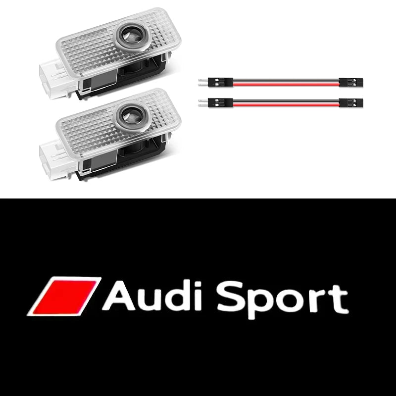 Car Door Welcome Lights Led Projector Lamps Decoration For Audi Sline A3 A1 A4 A6 B8 A5 B7 C7 A7 A8 B9 B6 C6 Q2 Q3 Q5 Q7 Q8 TT R