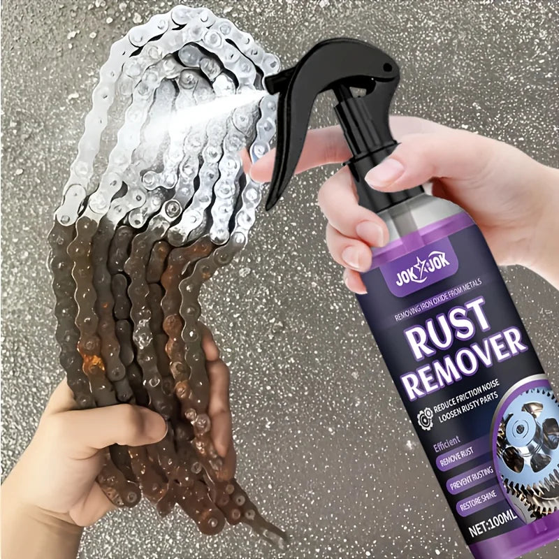 JOKJOK -100ml Automotive Metal Rust Remover Spray - Multi-Functional Chrome Oxide Removal & Repair Paste for Metal Surfaces, Cal