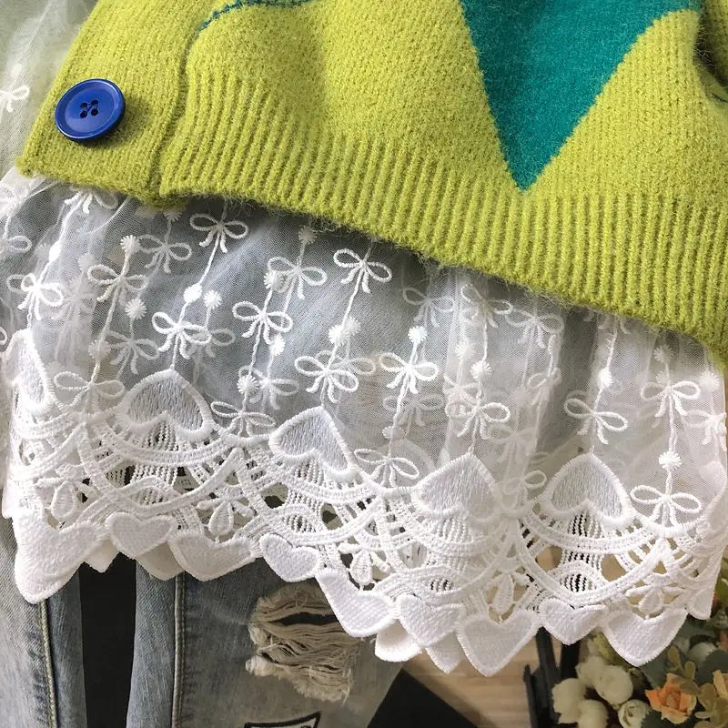Solid Tanks Women Bow Pattern Hollow Out Lace Patchwork O-neck Simple All-match Summer Korean Style Loose Fashion Leisure Thin