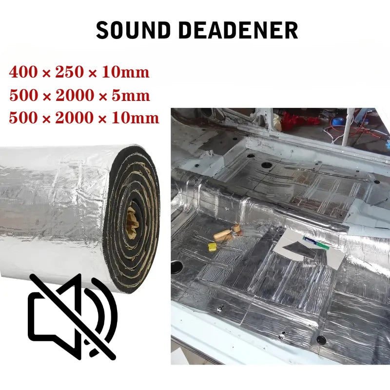 Car Sound Deadening Foam Mat, 5 mm or 10 mm - Two Sheet Sizes