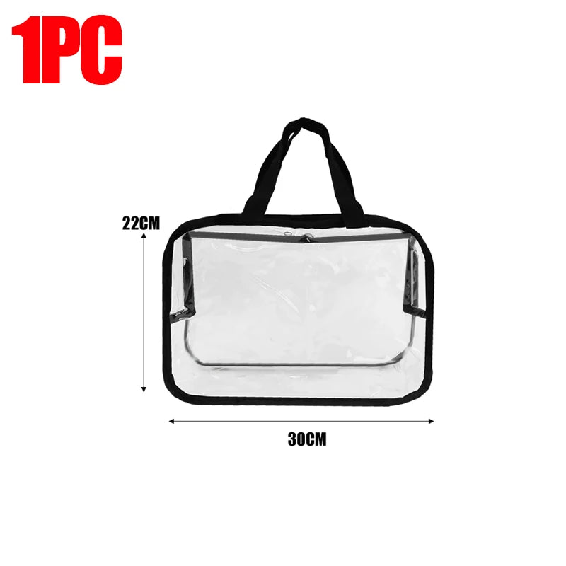 6/1x Large Toys Storage Bag Reusable Clear PVC Bags For Books Building Blocks Organizer Portable Travel Waterproof Container Bag