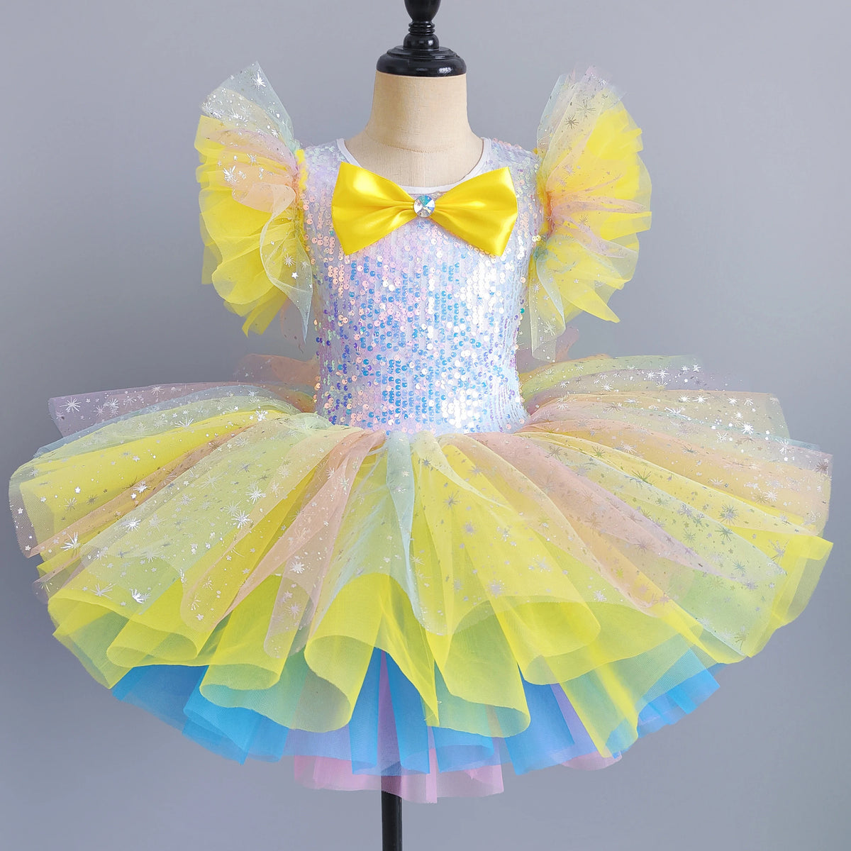 Girls multi-layer tulle ballet tutu dress