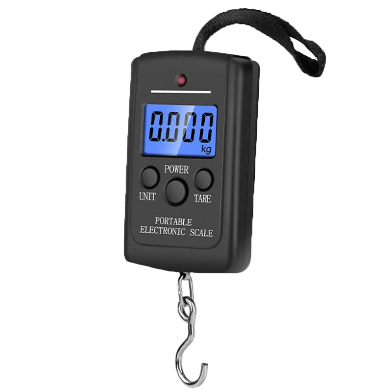 40kg Multifunctional Mini Electronic Digital Portable Hanging Scale Weighs Tool for Fishing Luggage Suitcase Travel Hook Scales