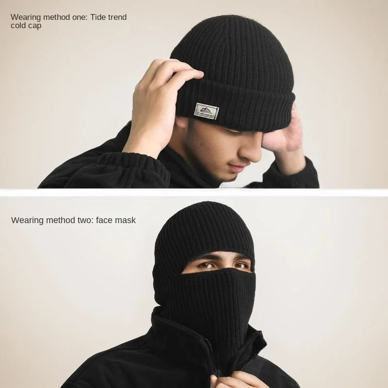 2-in-1 Knit Beanie Balaclava - Full Face Ski Hat - photo 5