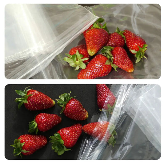 Reusable Clear Plastic Zipper Bags - Resealable Storage for Gifts Snacks Jewelry Small Items