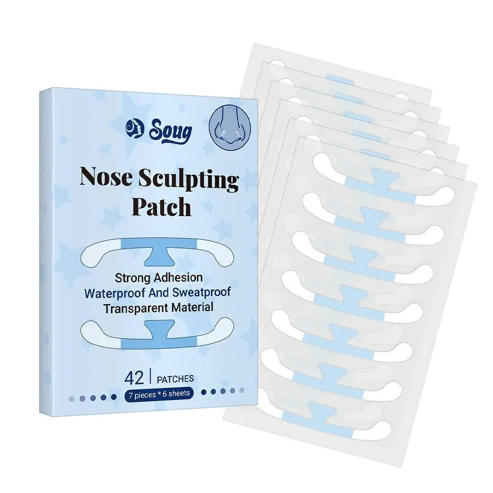 42PCs Invisible Shrink Nose Patch For Cosplay Lifting Nose Shrink Beauty Strips Slimming Nose Wing Stickers Nose Shaper Makeup