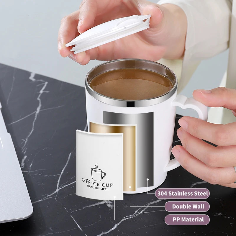350ml Stainless Steel Thermos Mug with Handle - Insulated Coffee Cup - photo 4