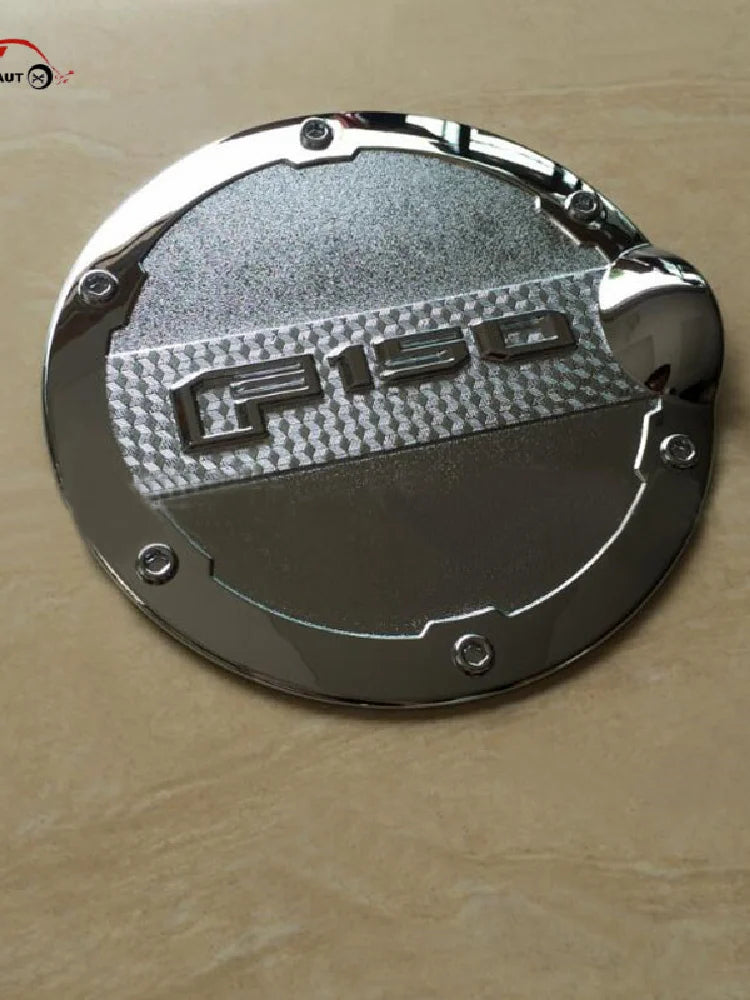 Fuel Tank Cap Cover Trim for Ford F-150 2015–2020 (Chrome or Carbon)