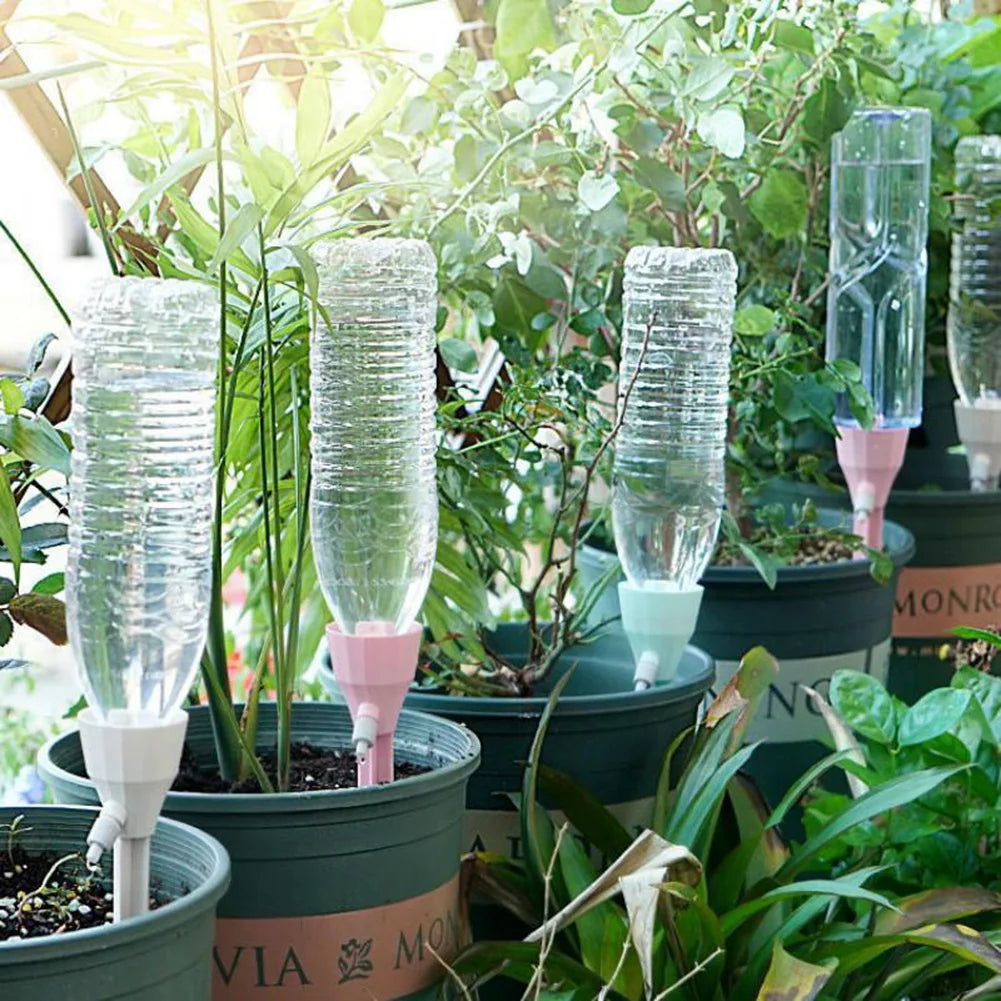 Automatic drip irrigation spikes for self-watering plants