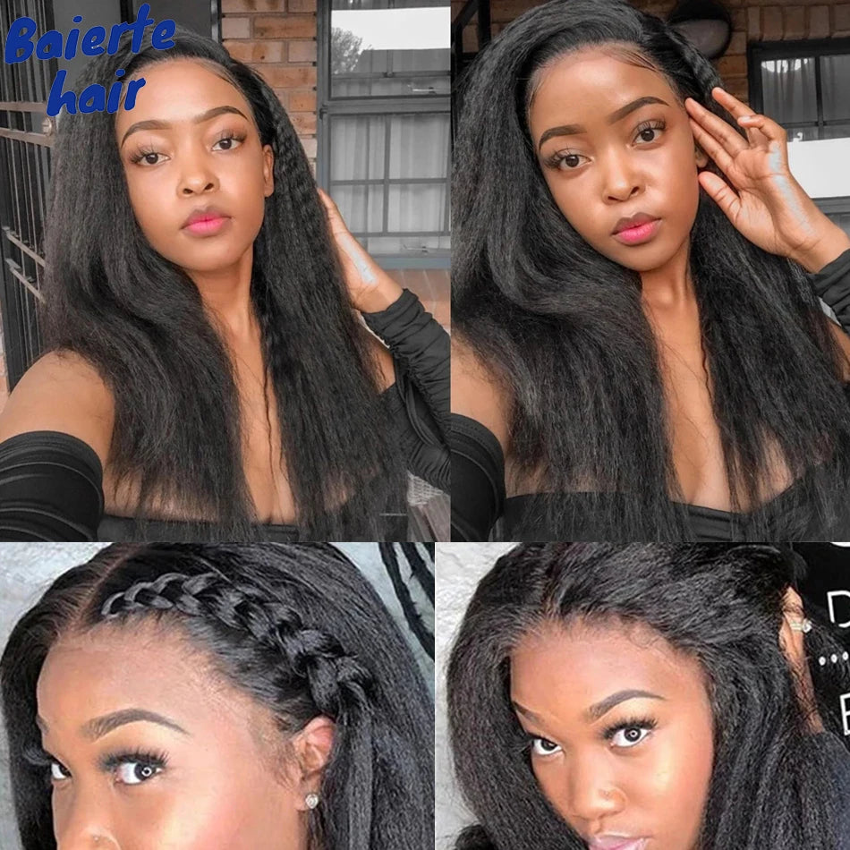 28 30Inch Brazilian Kinky Straight Human Hair Bundles 15A Virgin Human Hair Extension 3/4Pcs Hair Wefts Yaki Straight Human Hair