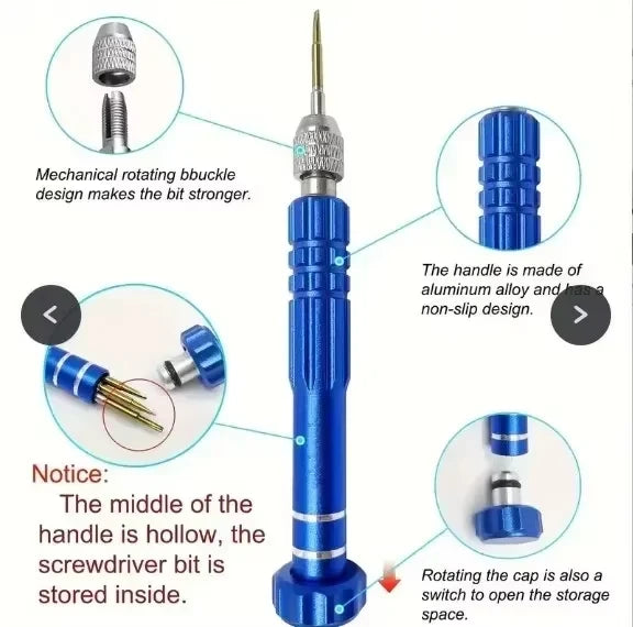 5 in 1 Multi-Function Screwdriver Set Mobile Phone Watch Glasses Disassembly Tool Notebook Watch Repair Tools Repair Accessory