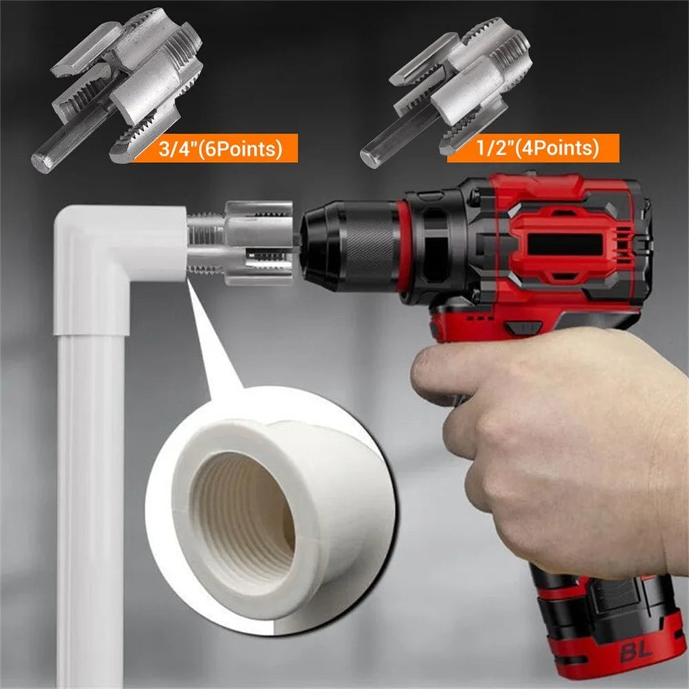 PPR Pipe Threading Tools 1/2" and 3/4" Internal and External Tap and Die Thread Cutter with Extension
