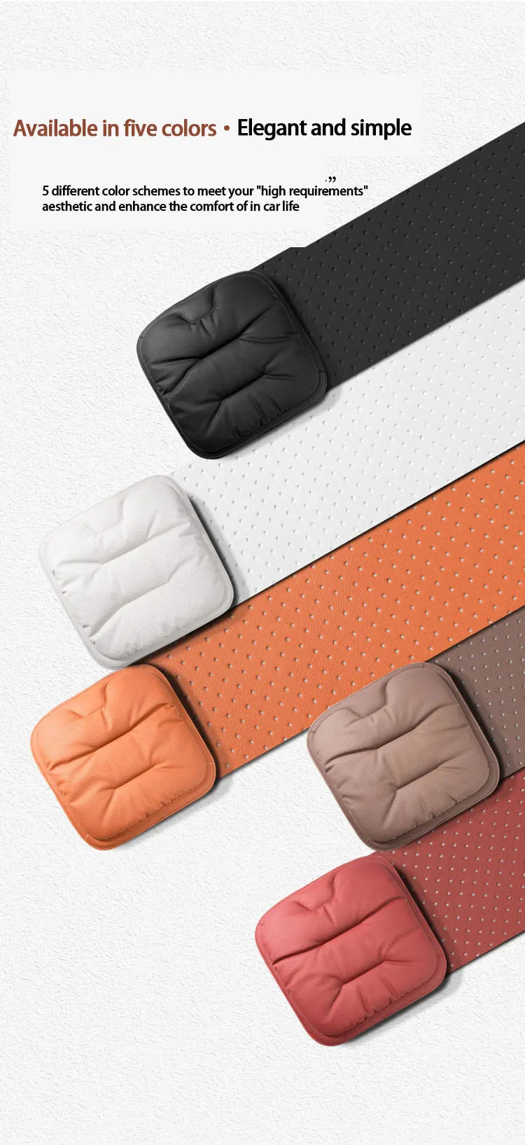Universal Car Seat Cover – Leather Waist Cushion & Seat Protection Pad for All Seasons