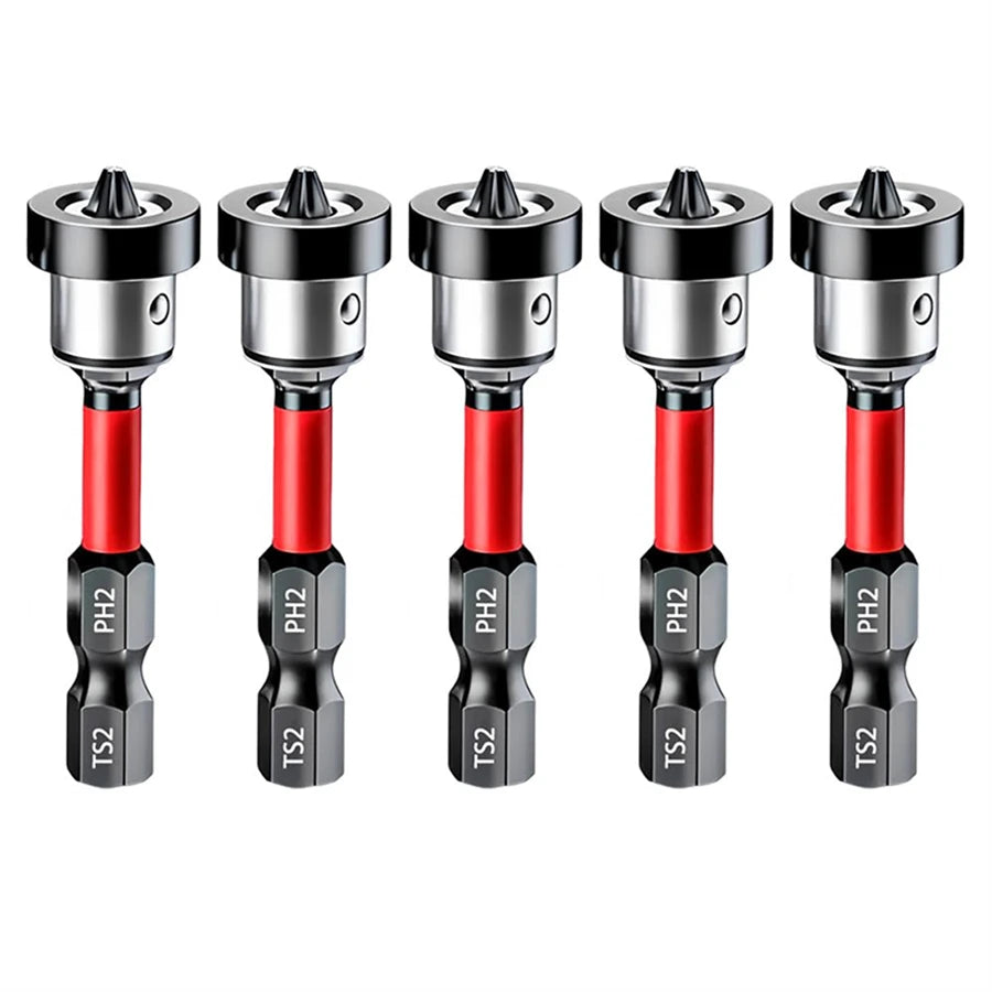1/3/5pcs Setter Magnetic Positioning Screwdriver PH2 Bits 1/4" Hex Shank Bit Plasterboard Screws Locating Batch Head Tools