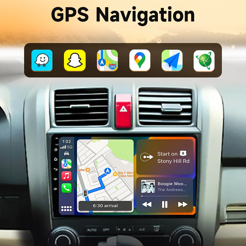 Carplay Car Radio For Honda CR-V 3 RE CRV 2007-2011 Android 16 Multimedia Video Player 2 Din Navigation GPS DVD Head Unit 8Core